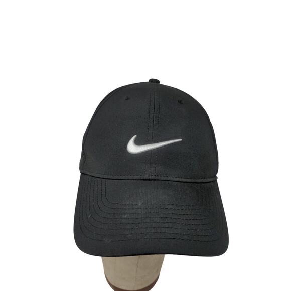 Nike Legacy91 Dri Fit Strapback Hat OSFM Black Embroidered Swoosh - Picture 1 of 13
